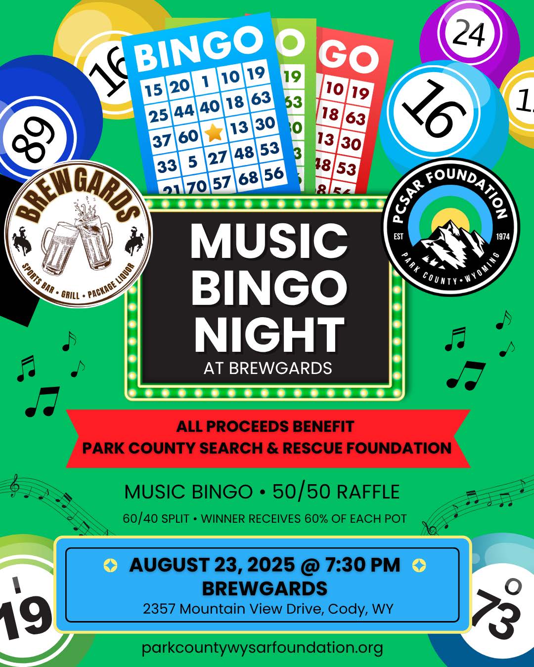 PCSARF MUSIC BINGO NIGHT 8.23.25